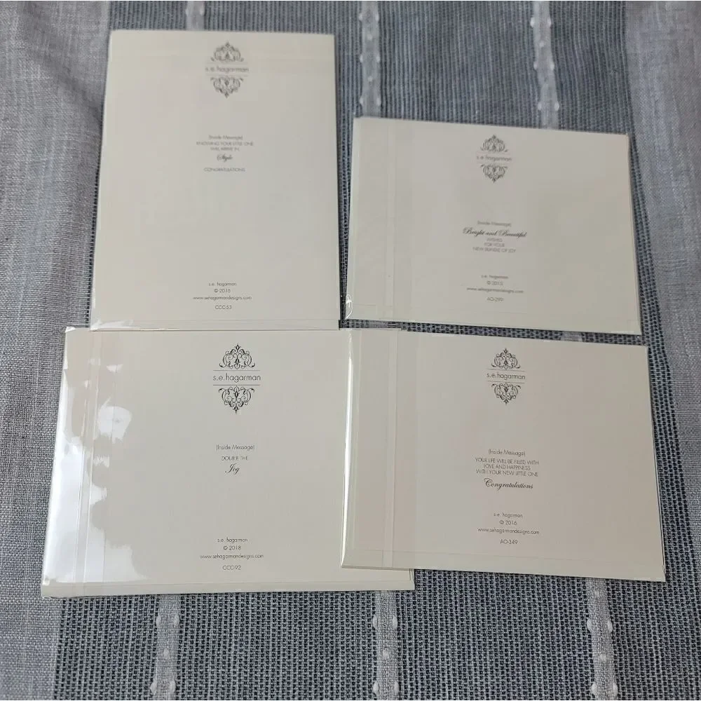 NEW: S.E. HAGARMAN Bundle Of 3 Baby Shower Cards